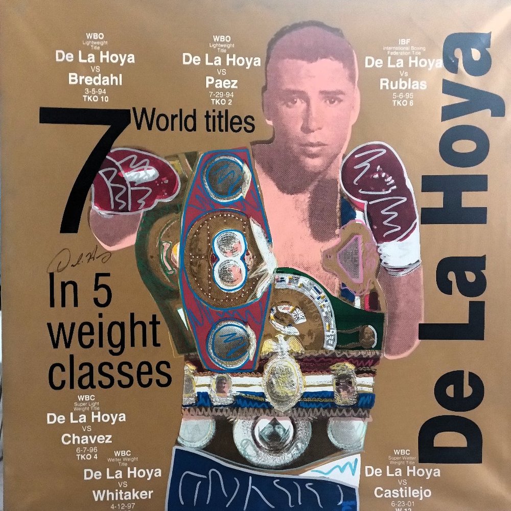 Signed by Oscar De La Hoya Limited numbered 20/25 by SAK Steve Alan Kaufman